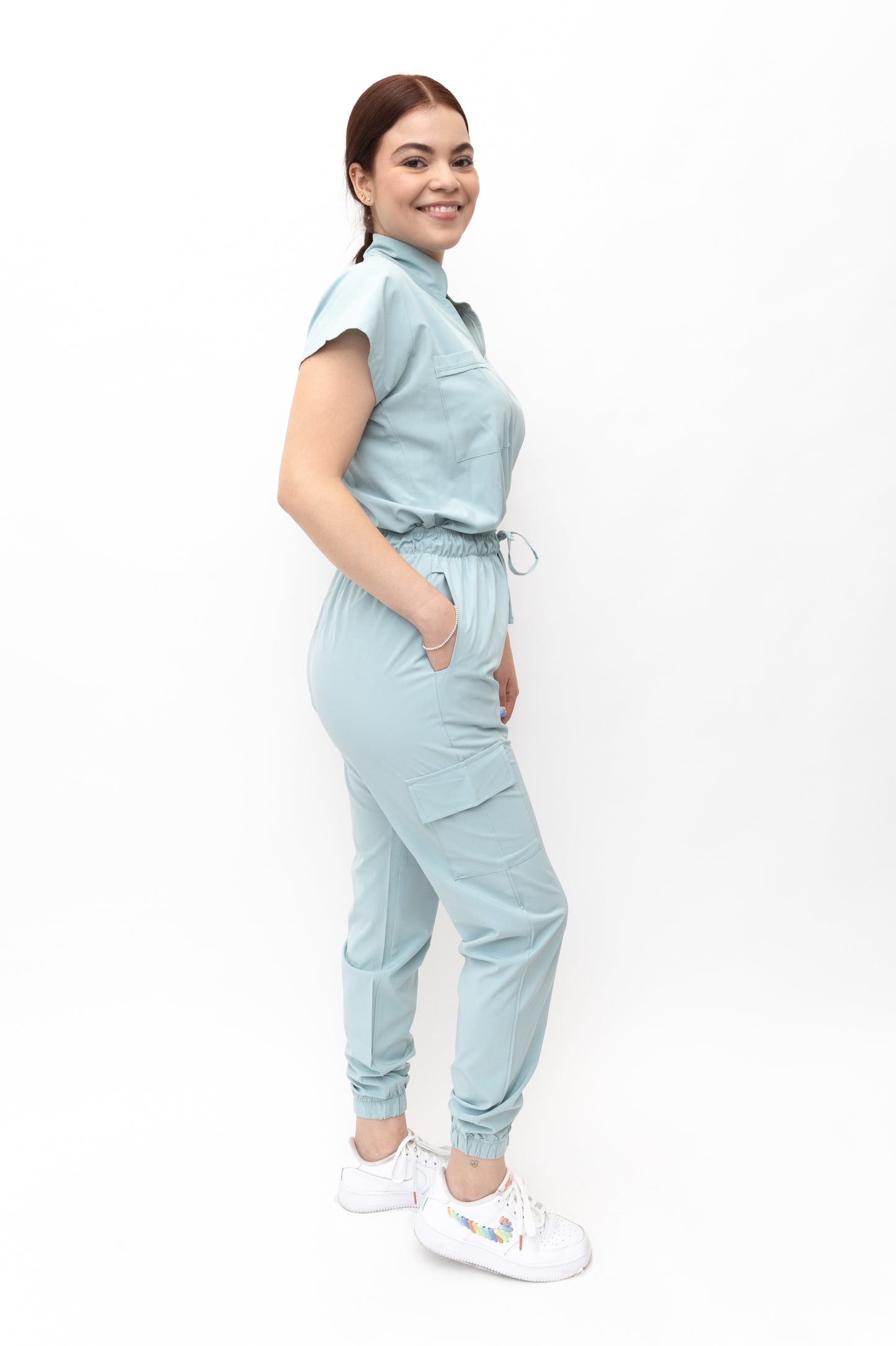 M Scrub Liso Cuello Mao V Colores Clásicos