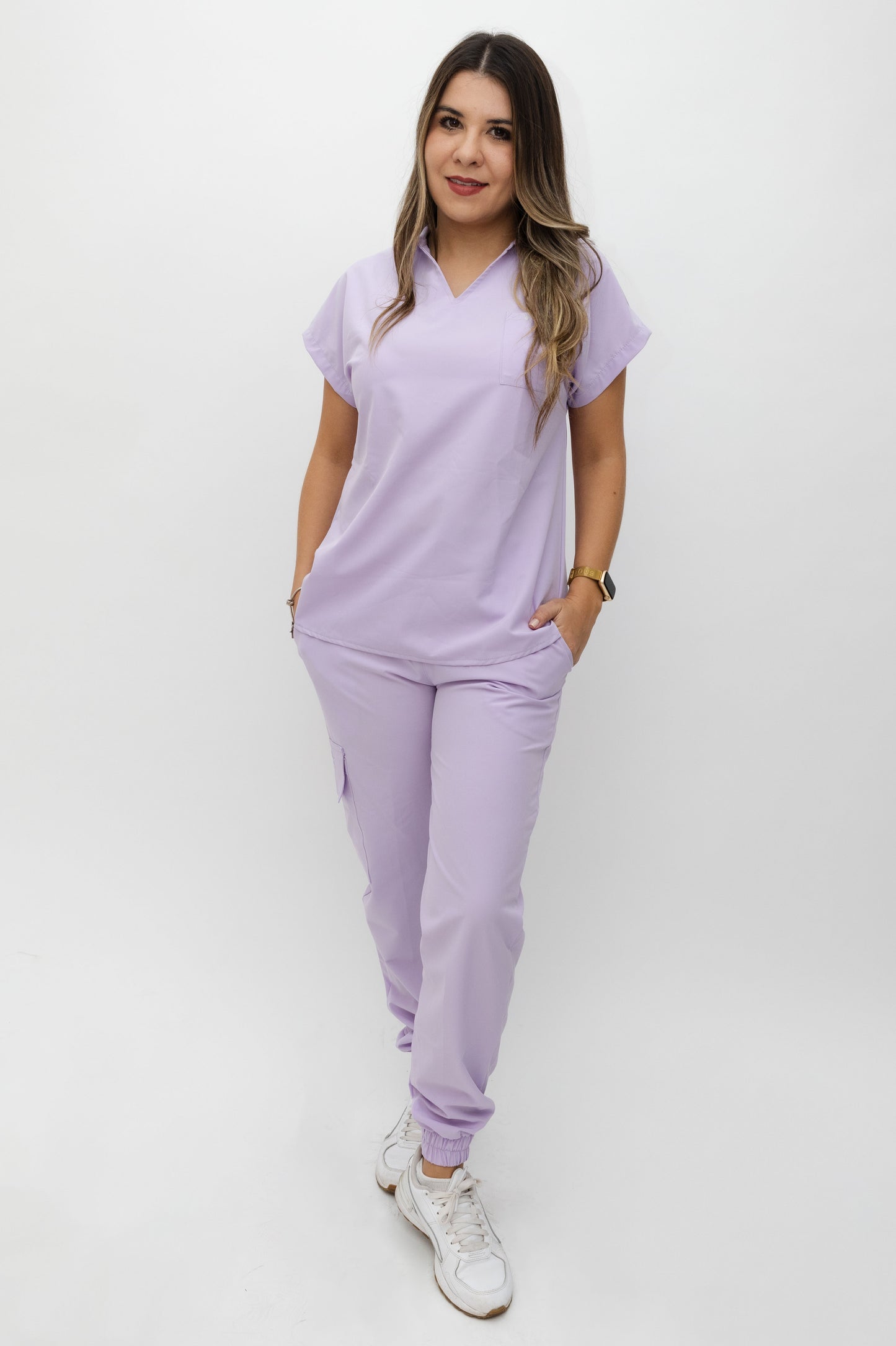 M Scrub Liso Cuello Mao V Colores Especiales