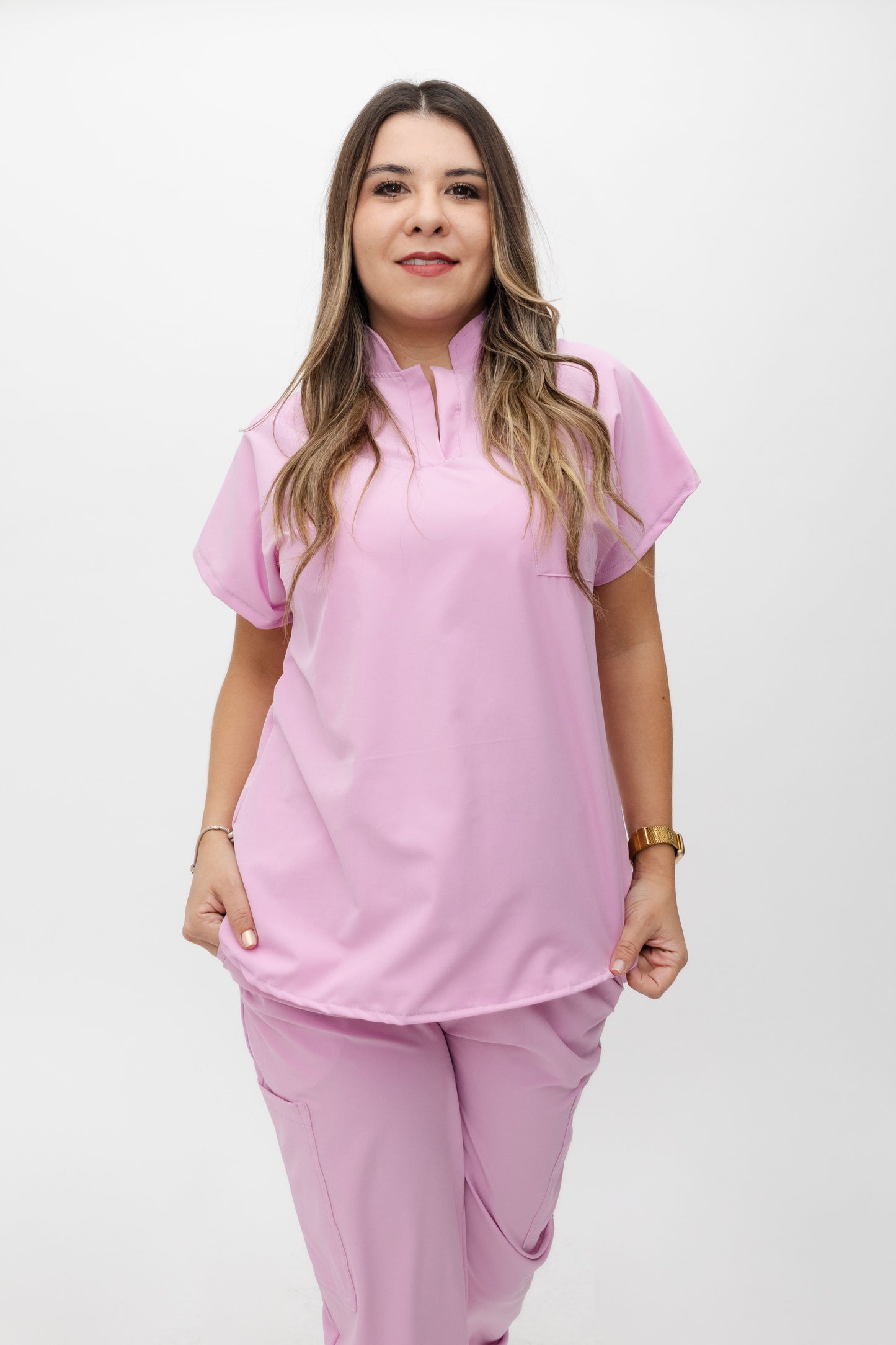 M Scrub Liso Cuello Mao V Colores Clásicos