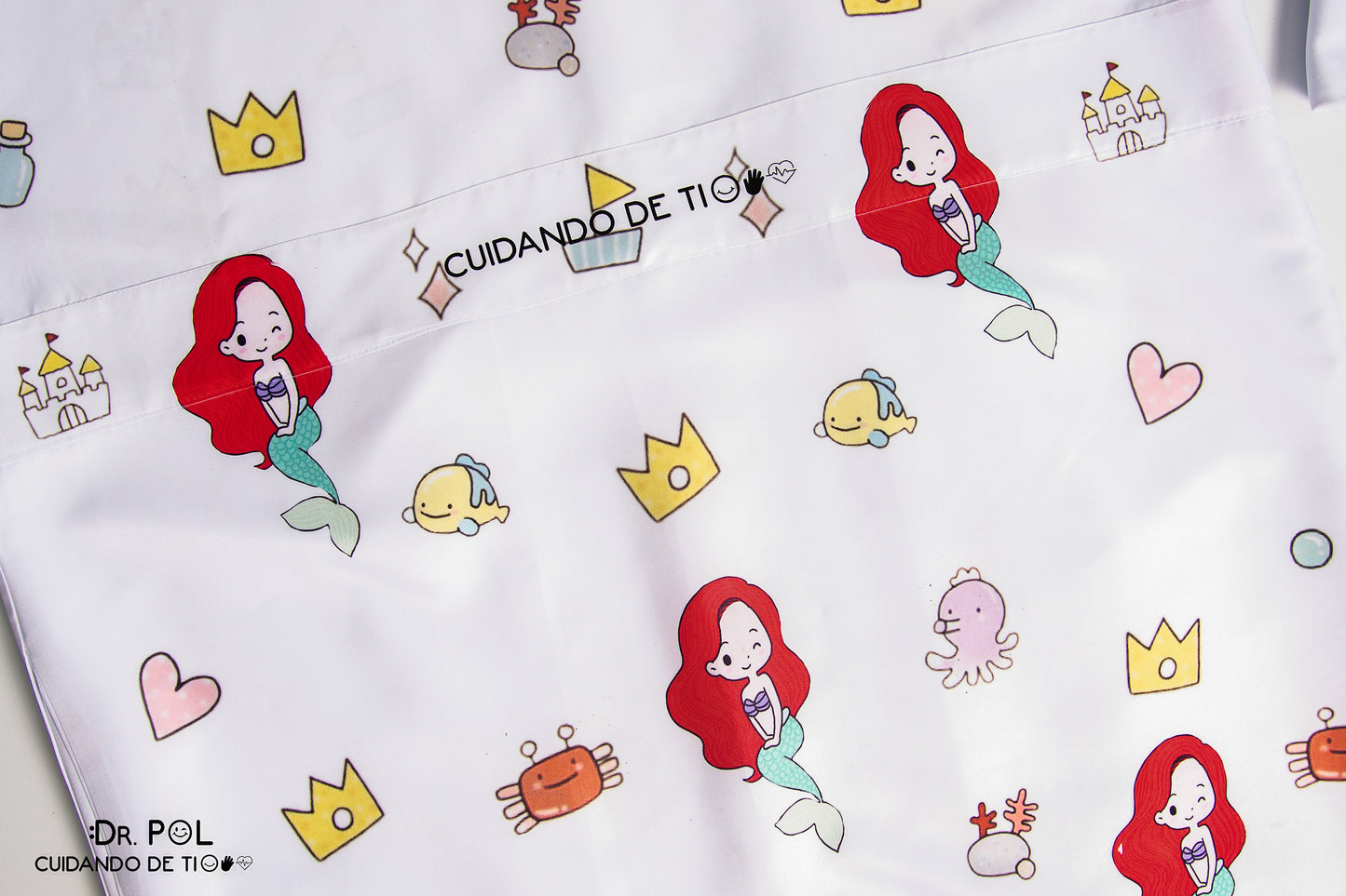 Scrub polo print Dama