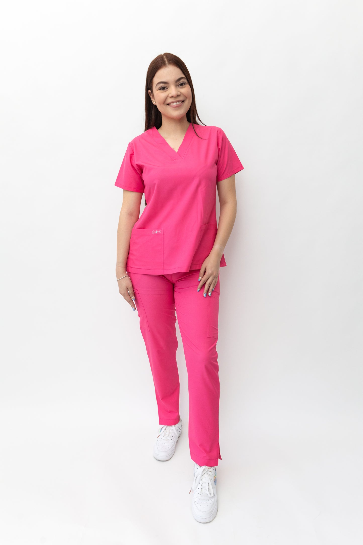 M Scrub Liso Cuello V Colores Clásicos