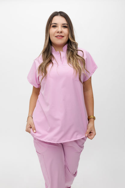 M Scrub Liso Cuello Mao V Colores Clásicos